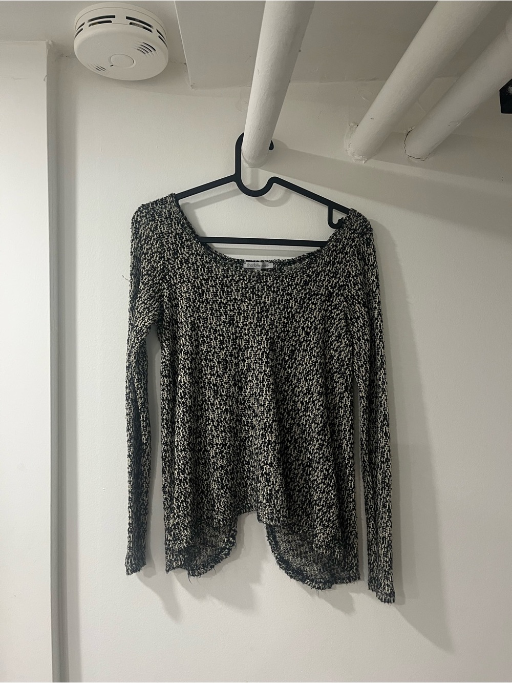 Soft Black and Cream Knit Sweater - Picture 2 of 7